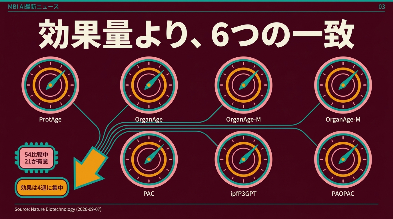 効果量より6つの一致