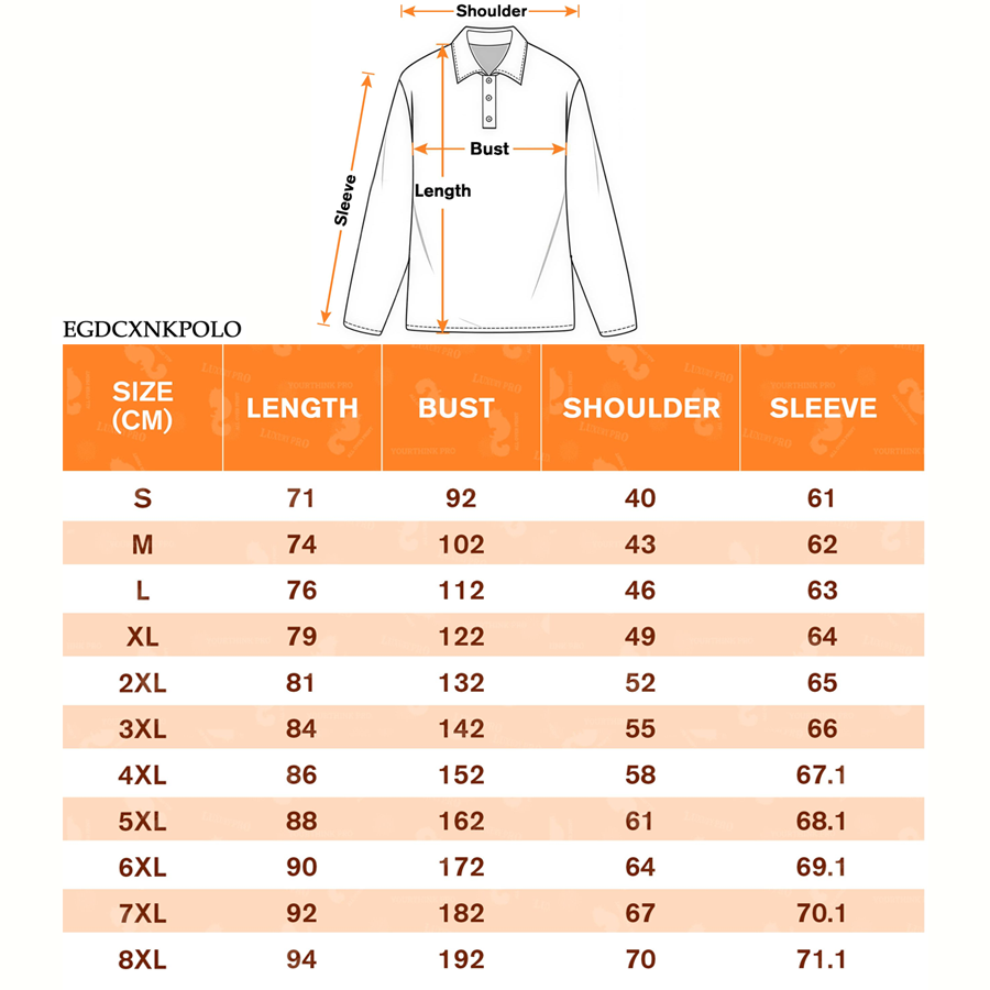 AOP EGD Long Sleeve Button Polo