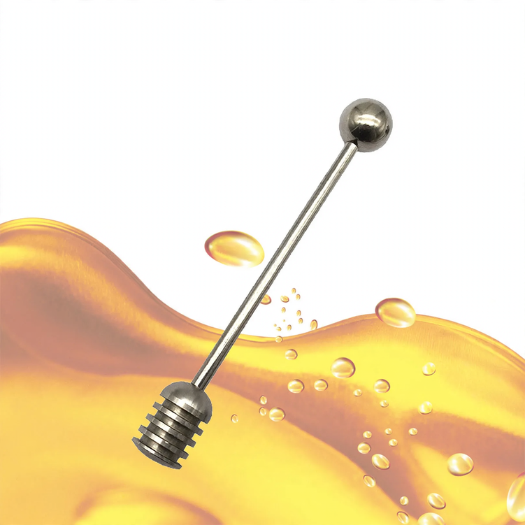 Stainless Steel Honey Dispenser with Stirring Rod