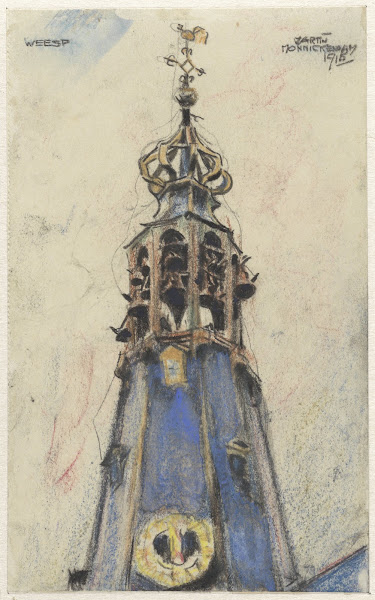 Kerktoren te Weesp 1915