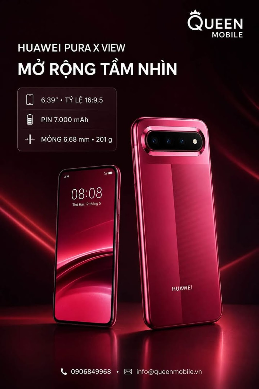 Huawei Pura X View ra mắt với màn hình siêu rộng và pin 7.000 mAh trong thân máy 6,68 mm #Huawei #HuaweiPuraXView #PuraXView #ĐiệnThoạiHuawei #MànHìnhRộng #Pin7000mAh #HarmonyOS7 #