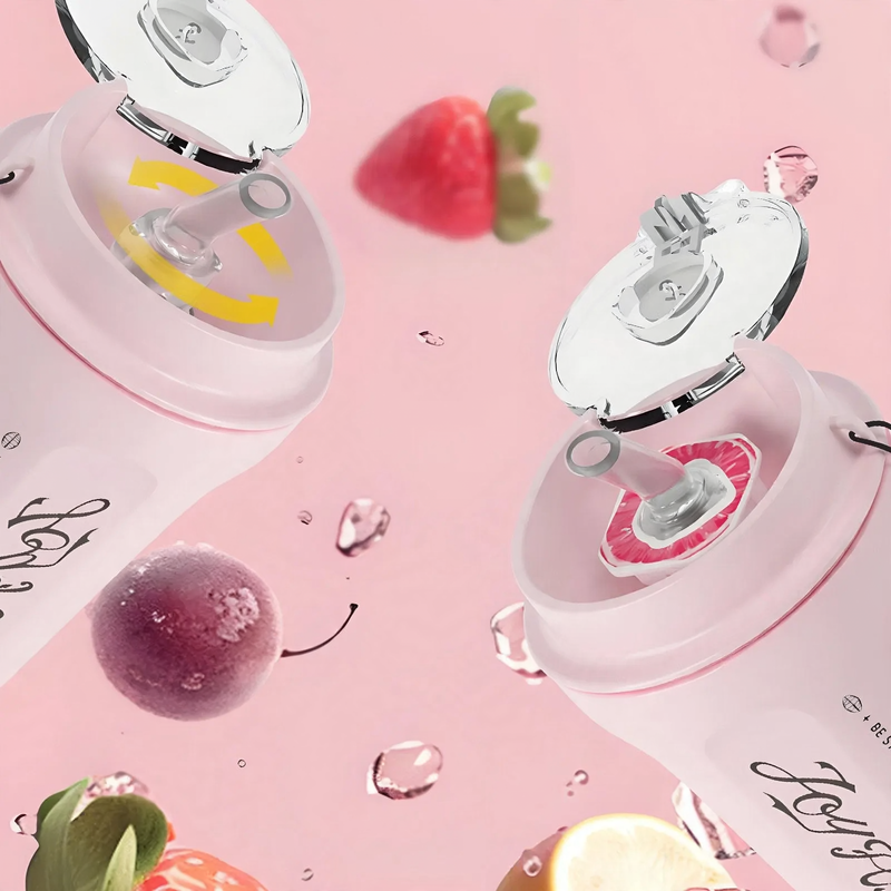 Stainless steel drink bottle with flavor rings