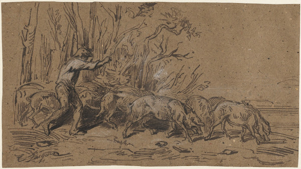 The Truffle Gatherers c 1849
