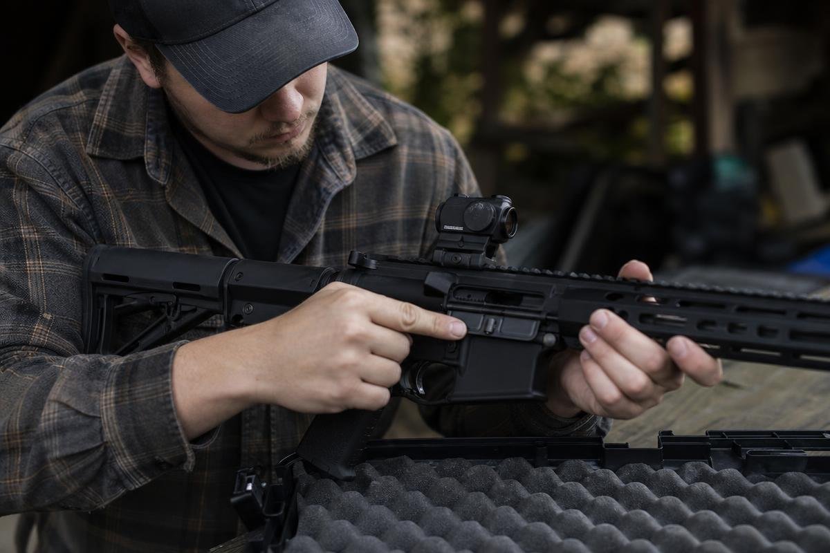 AR-15 dust cover inspection before storage and travel