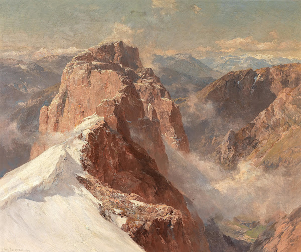 A View of Crozzon di Brenta from Cima Tosa with Pilastro dei Francesi 1917