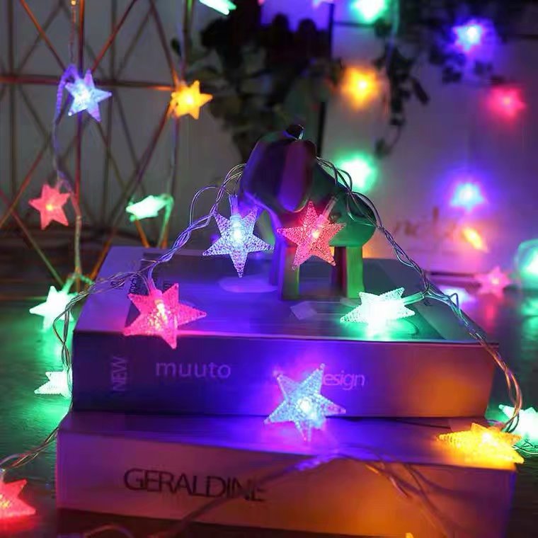 LED-Sternen-Lichterkette für festliche Dekoration