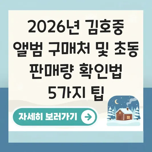 김호중 앨범 구매처 및 초동 판매량 확인하는 법 대표 이미지