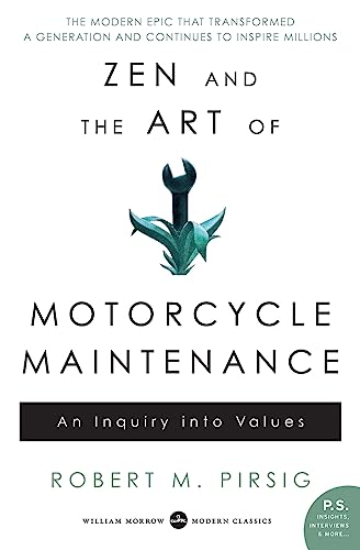 The flat front book cover for Zen and the Art of Motorcycle Maintenance by Robert M. Pirsig
