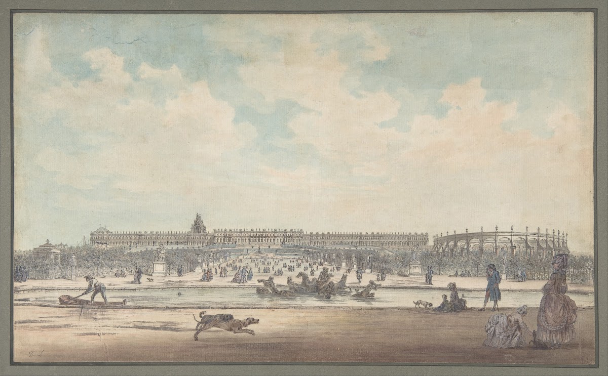 The Château de Versailles Seen from the Gardens 1779