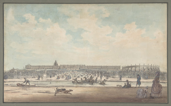 The Château de Versailles Seen from the Gardens 1779