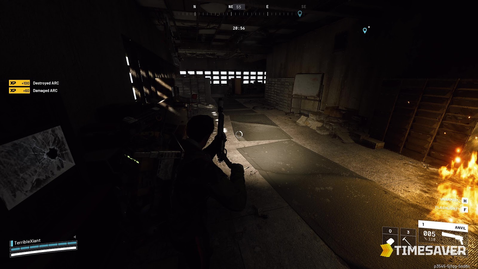 ARC Raiders Spaceport Trench Tower interior with loot containers, lockers and a weapon crate