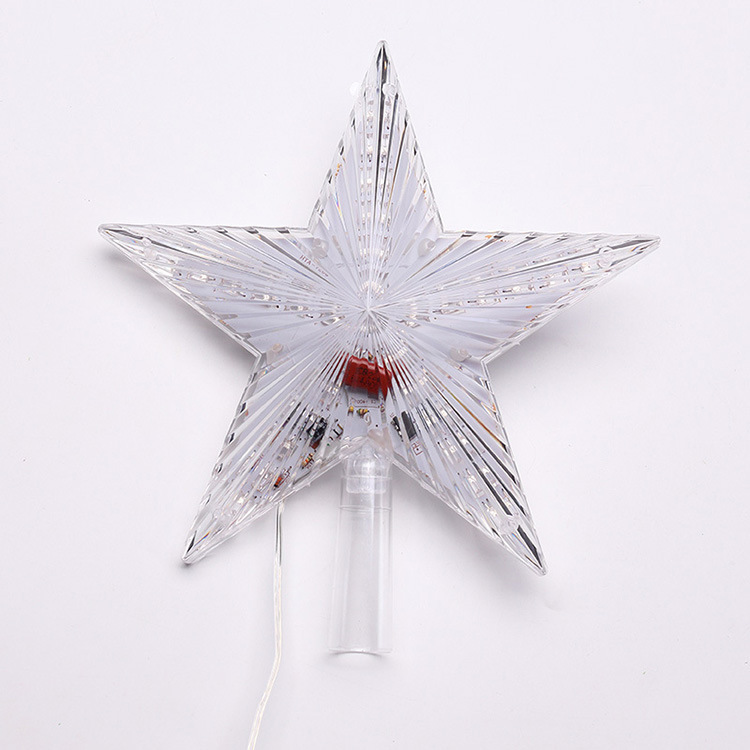 LED star for the Christmas tree topper, for outdoor use