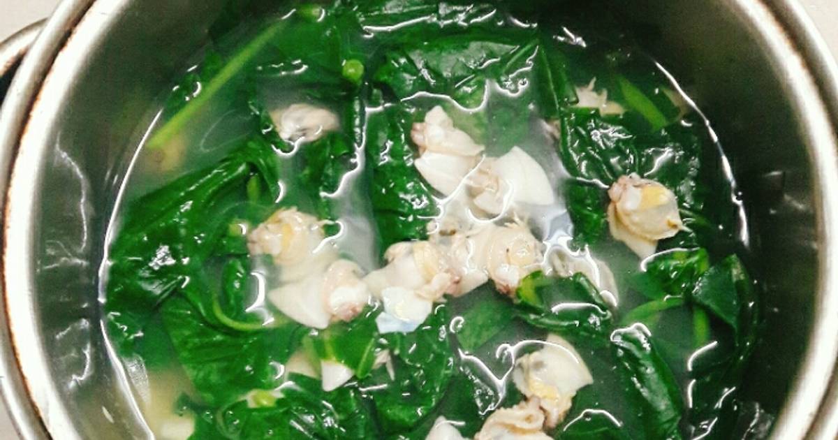Canh ngao mồng tơi