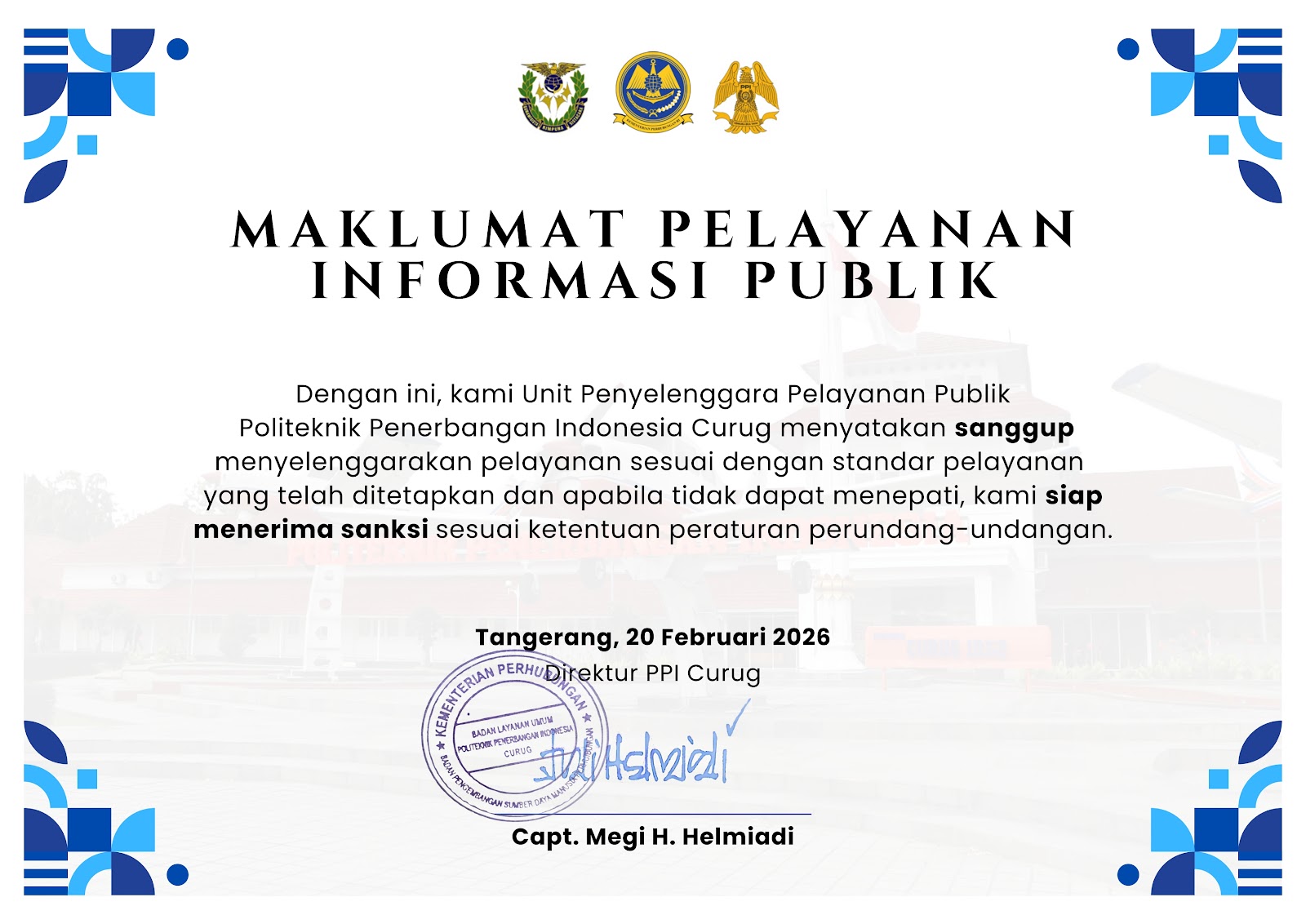 Maklumat Pelayanan