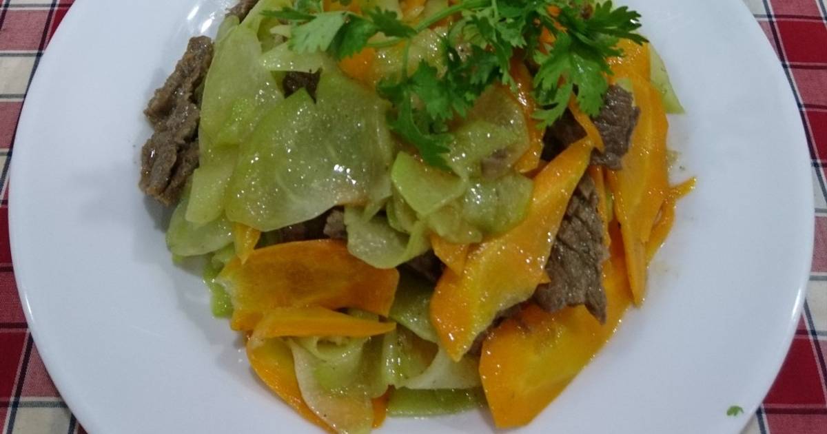 Su su cà rốt xào thịt bò