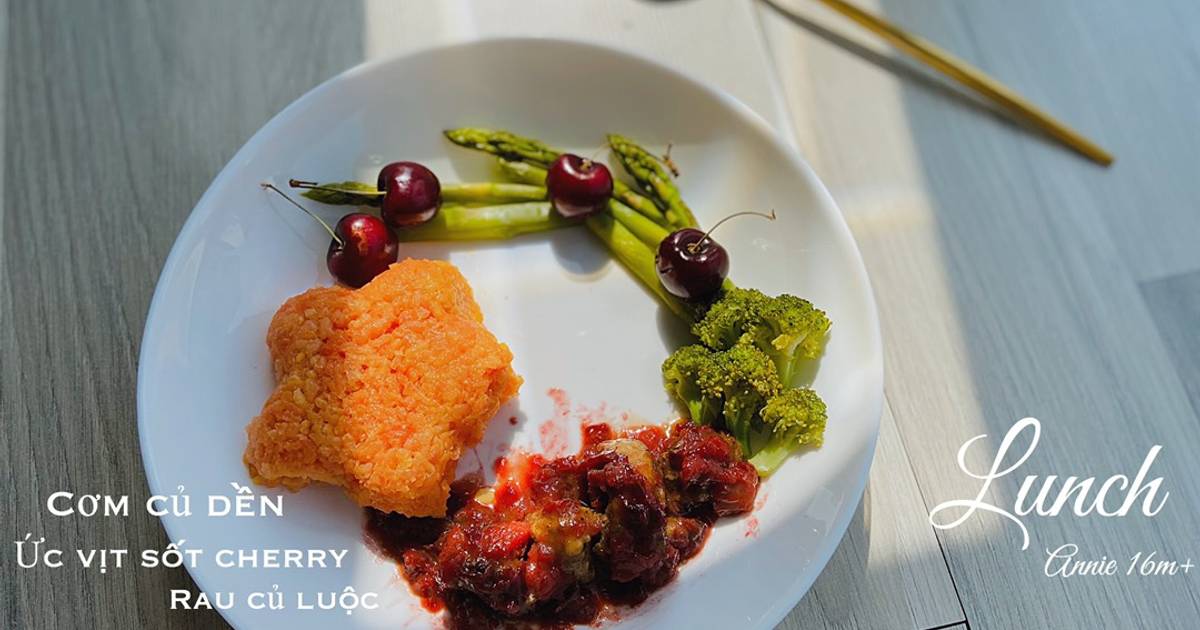 Ức vịt sốt cherry - ăn dặm