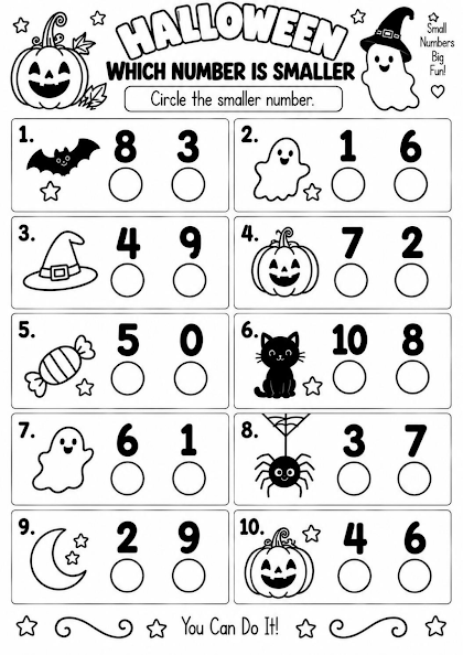 Halloween Which Number Is Smaller