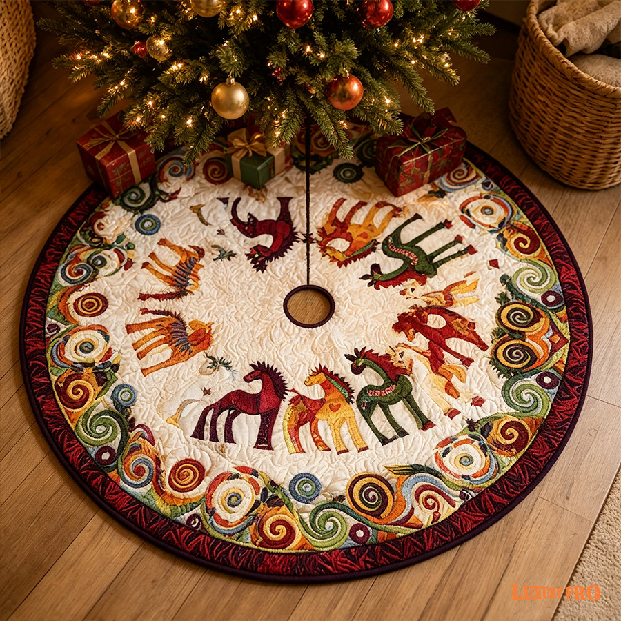 Christmas Tree Mat [Fuzz-Faced Fabric] Colorful Edge