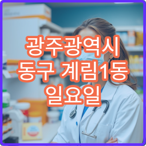 광주광역시 동구 계림1동 일요일 문 여는 약국 해열제·감기약 구매