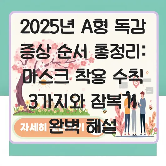A형 독감 증상 순서 및 잠복기 전염 예방을 위한 마스크 착용 수칙 대표 이미지