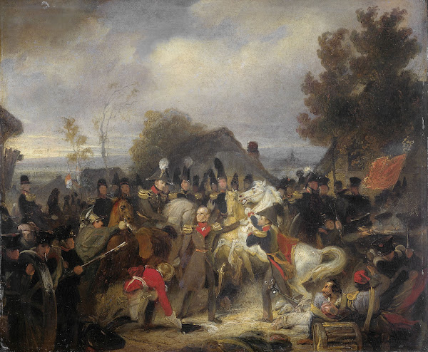 The Prince of Orange changing his Wounded Horse during the Engagement at Bouters