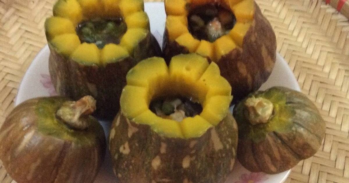 Bí ngô hấp hải sản