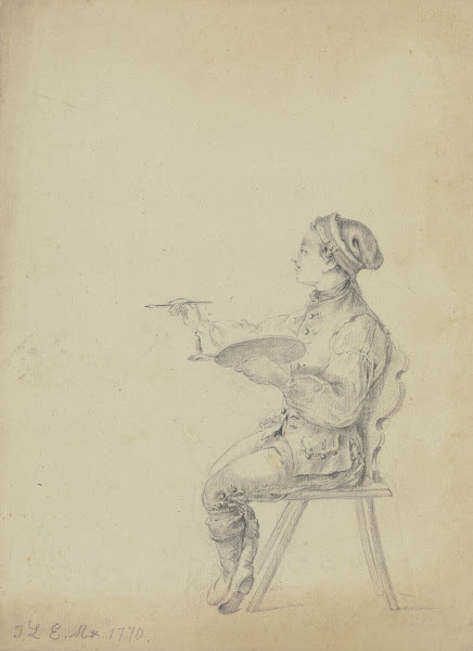 Junger Maler auf einem Bauernstuhl 1770
