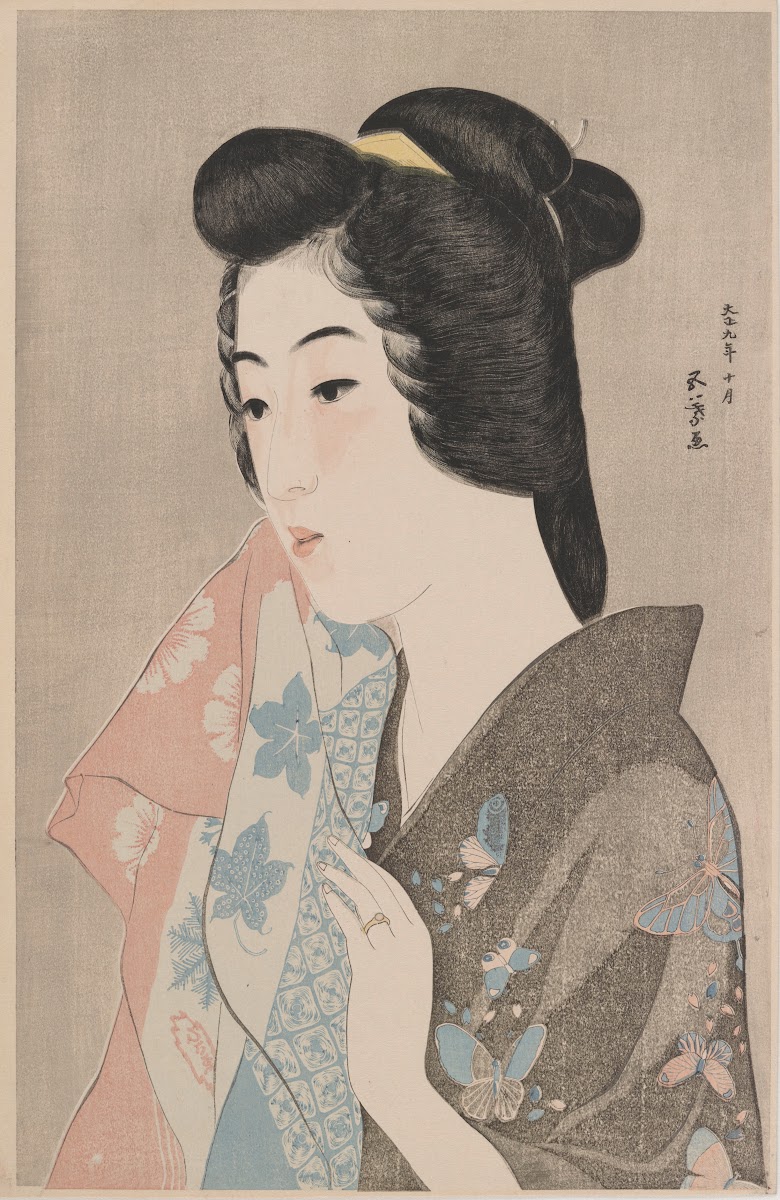 Woman Holding a Towel 1921
