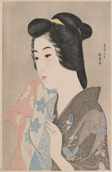 Woman Holding a Towel 1921
