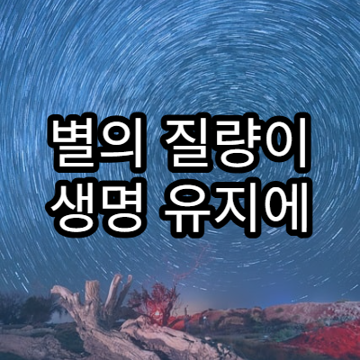 별의 질량이 생명 유지에 미치는 영향