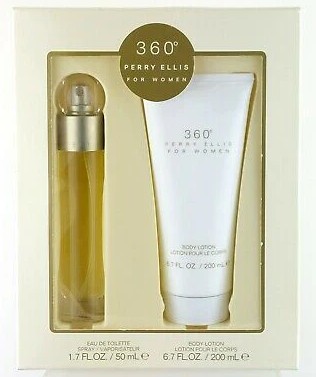 ESTUCHE PERRY ELLIS 360 MUJER 2PZS 50ML EDT + CREMA