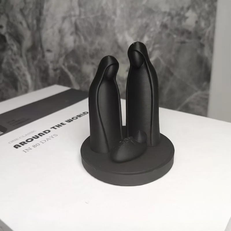 Nativity scene sculpture, 3D printed, plastic