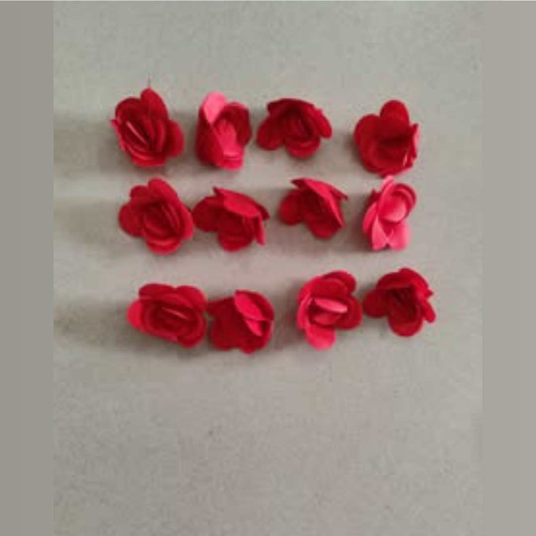 Red Satin Flower  pack of 12
