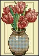 CMP 170152 Tulips In A Clay Vase