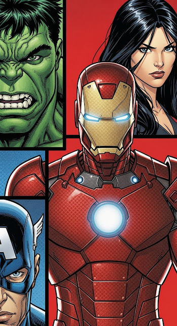 Vibrant Avengers Comic Book Style Panel Art Wallpaper - Free mobile Wallpaper