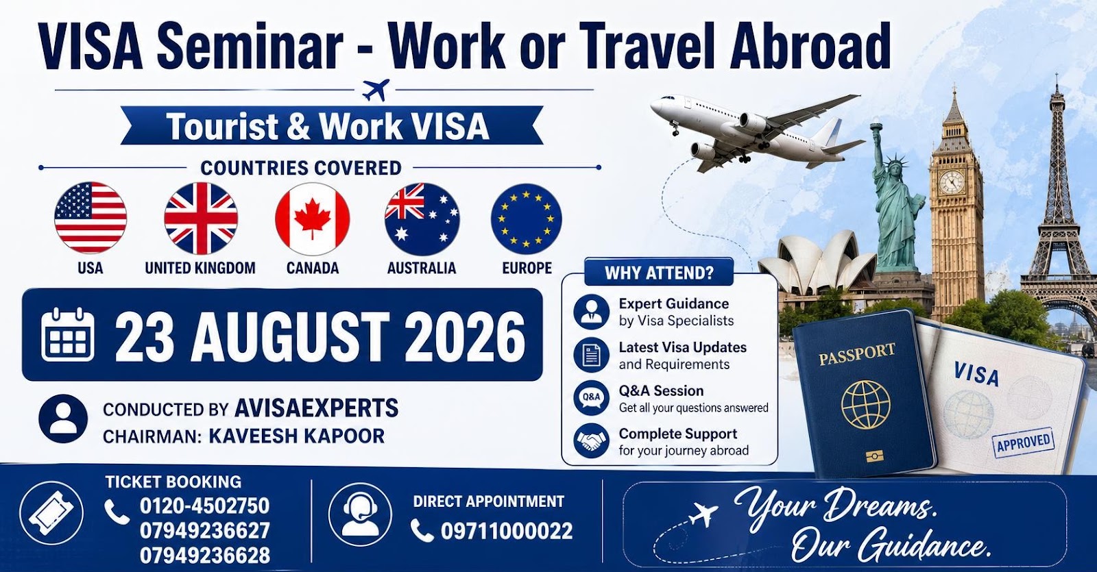VISA Seminar - Work or Travel Abroad | 23 August 2026 | AvisaExperts