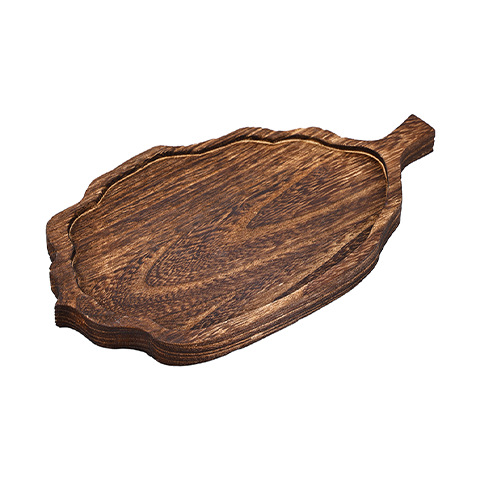 Holz-Serviertablett, Blattform, neuchinesisches Design
