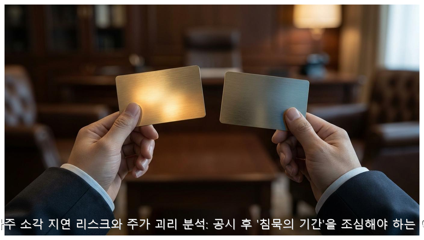자사주 소각 지연 리스크와 주가 대응 전략 핵심 안내 및 분석 인포그래픽 (2)