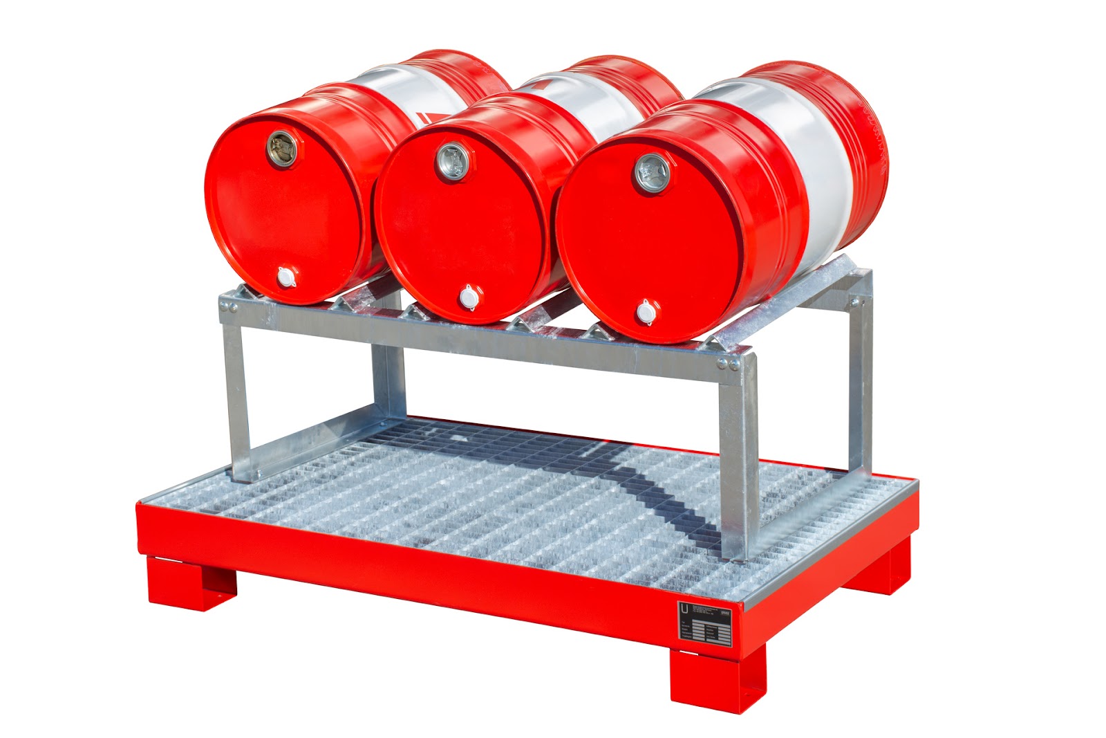Opvangbak AW 60-3/M, gelakt, Vuurrood