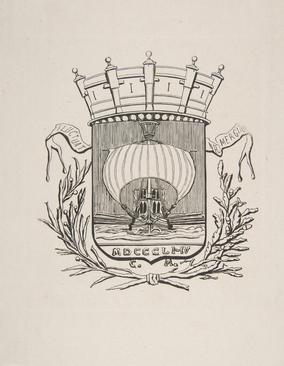 Coat of Arms Symbolic of the City of Paris with the motto It Rocks But Does Not