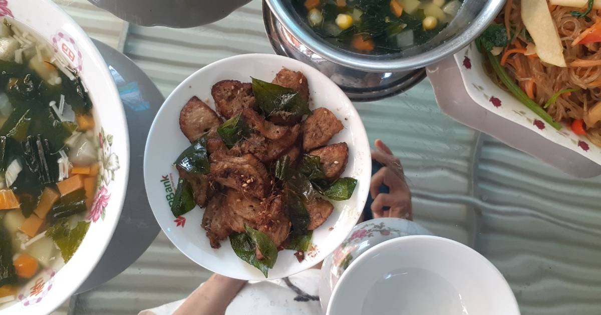 Sườn chay nướng lá mác mật