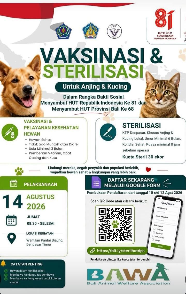 Free Rabies Vaccination & Sterilization for Dogs and Cats