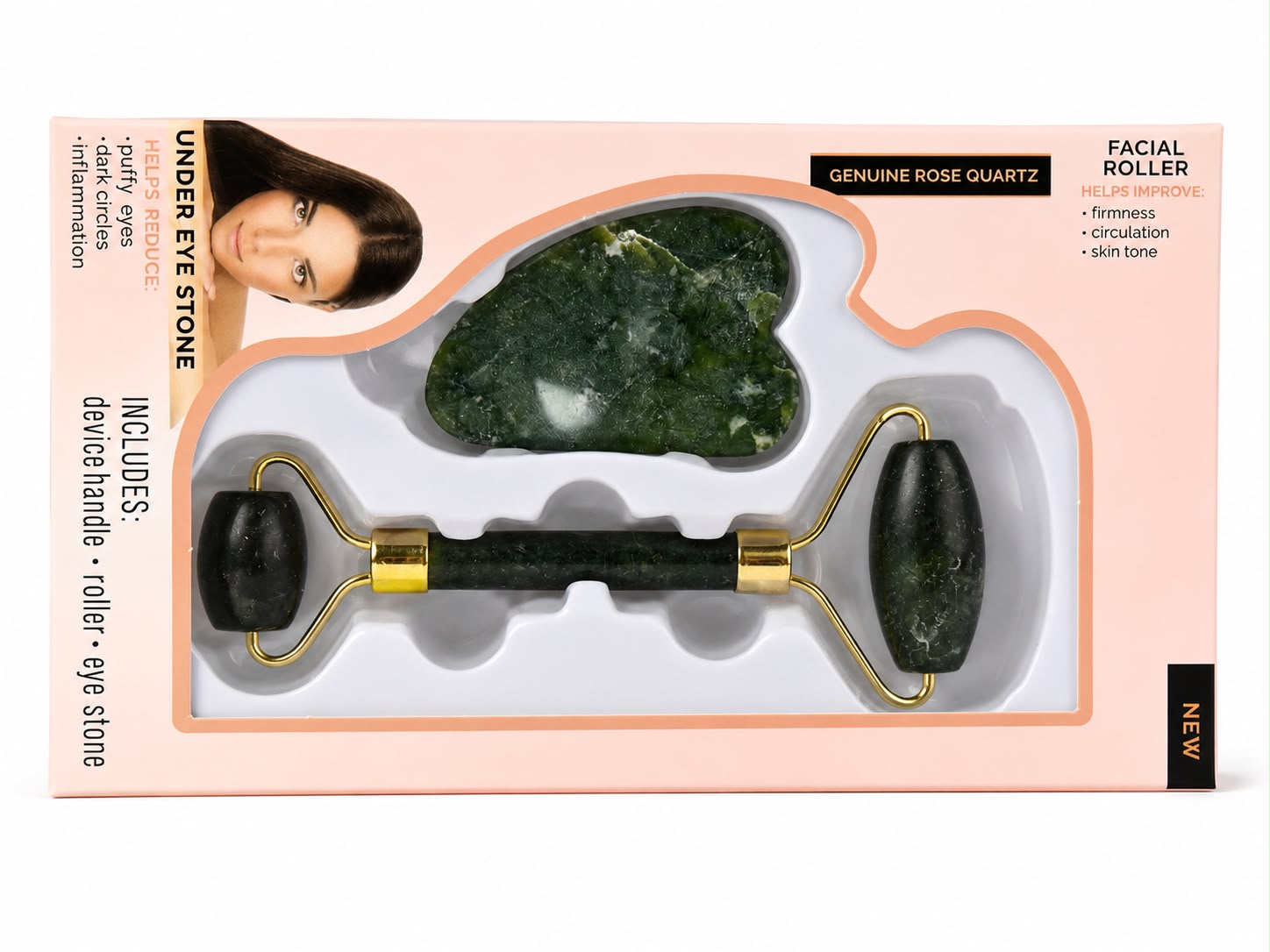 Facial Roller De Cuarzo Rosa