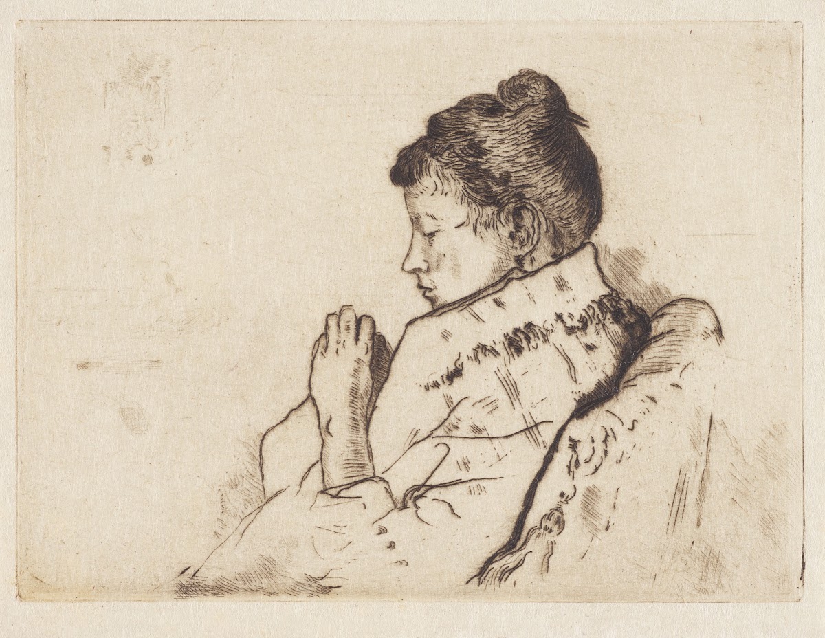 Naaiwerk  Vrouw in profiel 1893