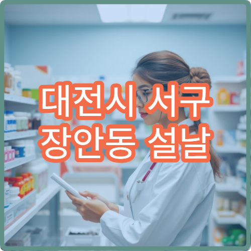 대전시 서구 장안동 설날 명절 연휴 약국 당직 정보