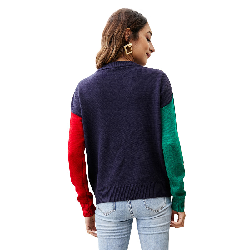 Women's Knit Sweater with Snowflake Design