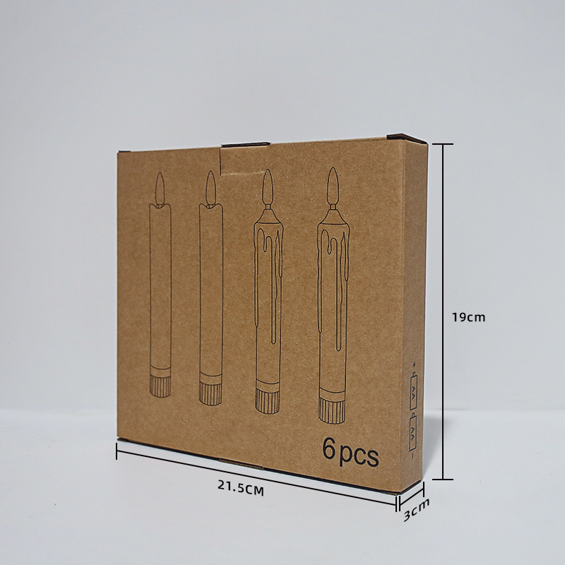 LED Pillar Candle Set with Remote Control, Plastic