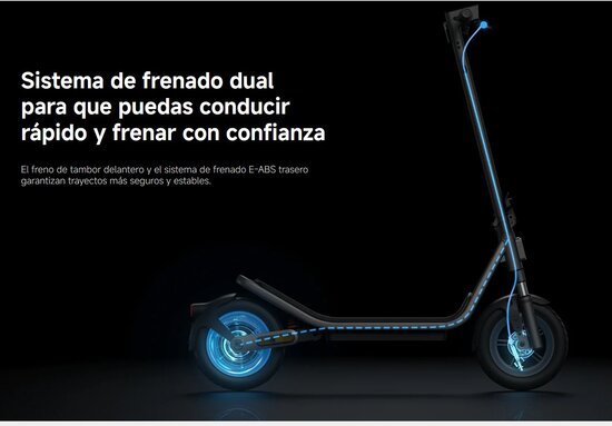 Xiaomi Scooter 6 frenado dual freno tambor EABS E-ABS patineta electrica seguridad conduccion