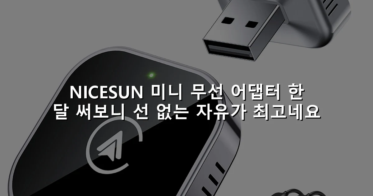 NICESUN 미니 무선 어댑터 한 달 써보니 선 없는 자유가 최고네요