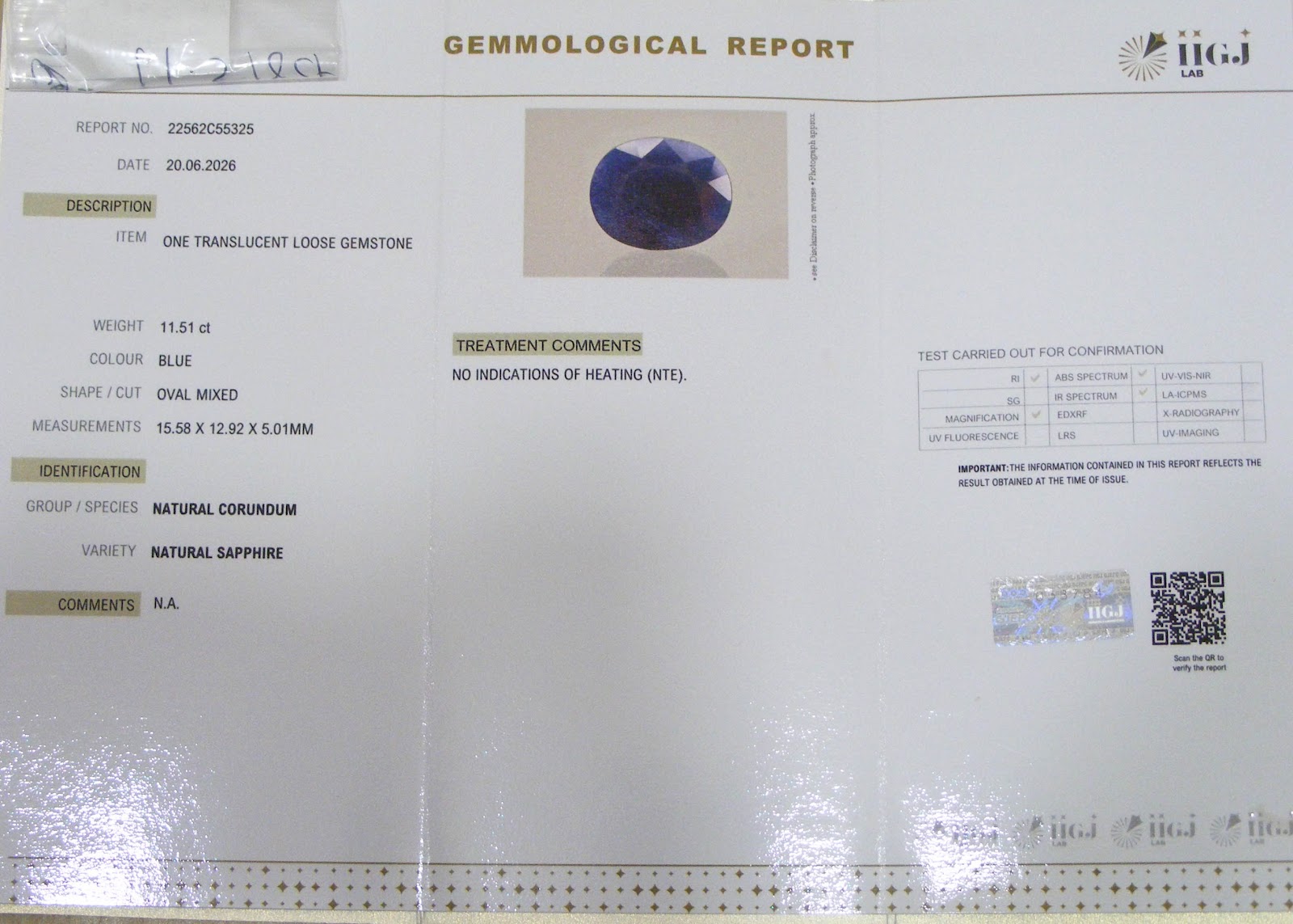 Natural Burma Blue Sapphire